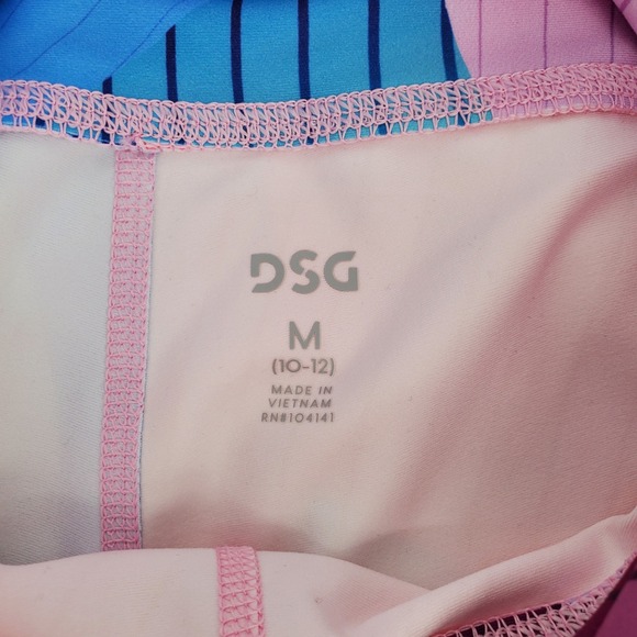 DSG Girls Medium Momentum High Rise Legging Bend It Pink Multi Color Activewear - Picture 3 of 9